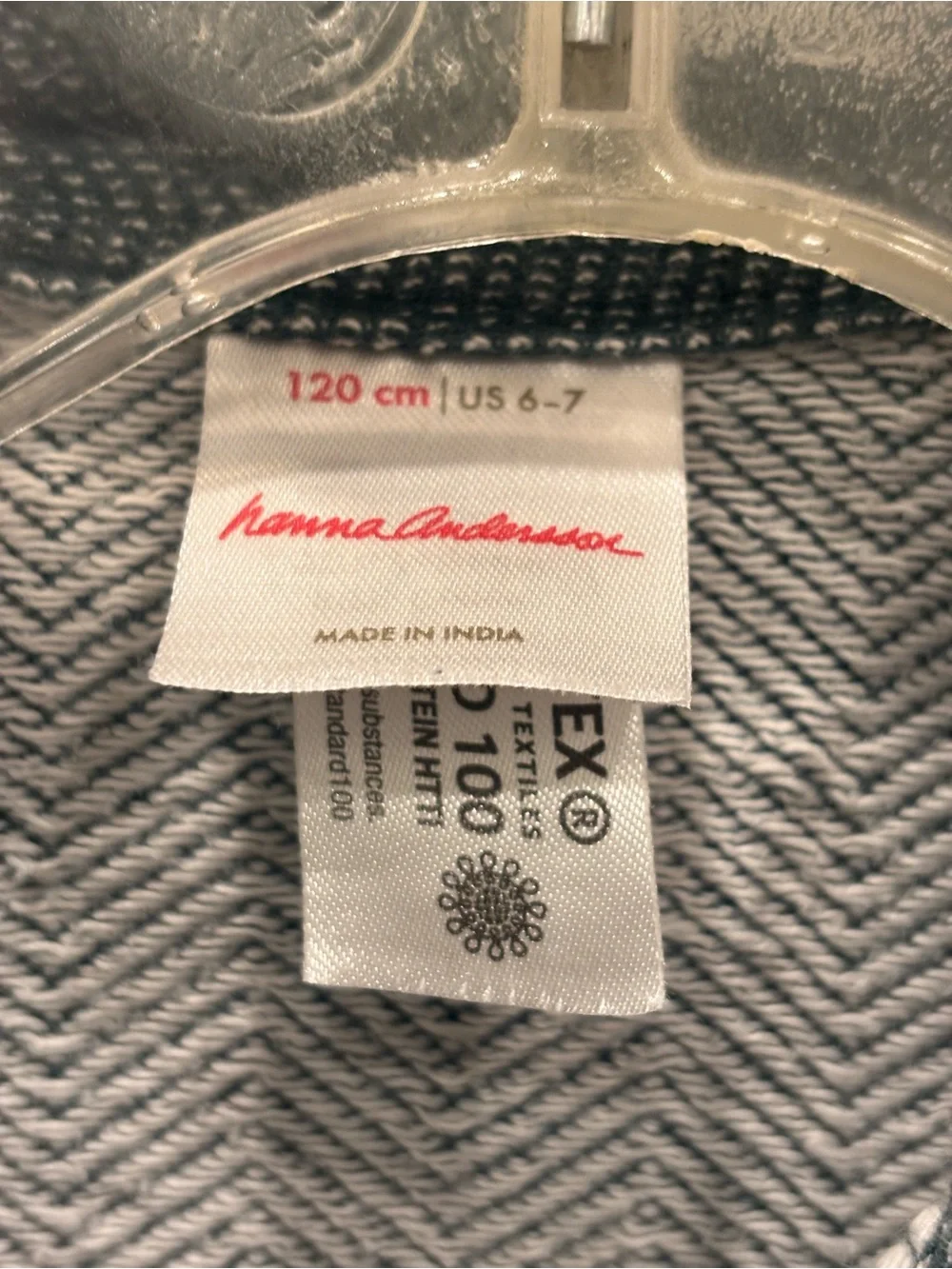 Hanna Andersson Teal Herringbone Button-Down Shirt